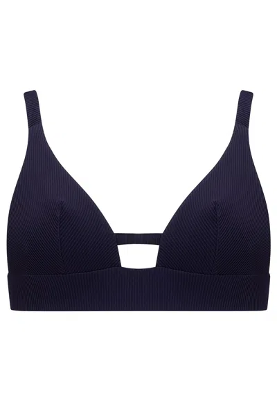 Revivre Women's Blue / Pink / Purple The 'abella' Bikini Bra In Reversible Azura Rose