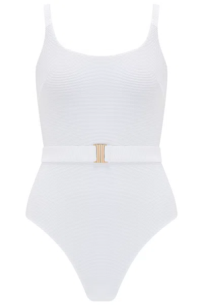 Revivre Women's Green / White The Elle One Piece In Reversible White Seagrass