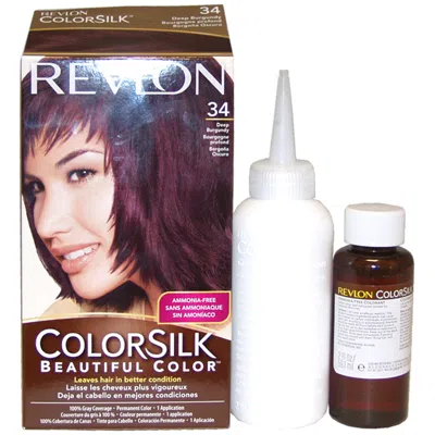 Revlon Colorsilk Beautiful Color - 34 Deep Burgundy By  For Unisex - 1 Application Hair Color In Multi