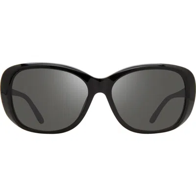 REVO REVO 63MM OVAL POLARIZED SUNGLASSES