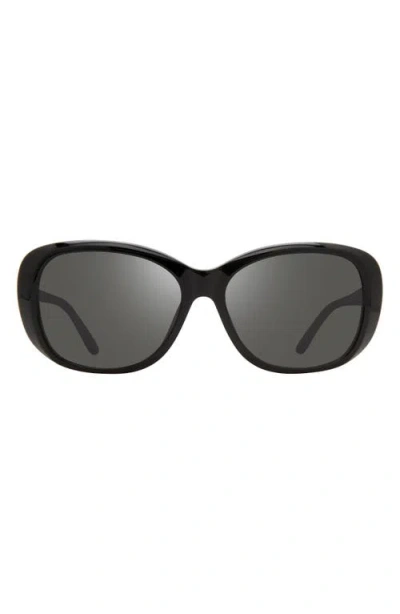 Revo 63mm Oval Polarized Sunglasses In Transparent