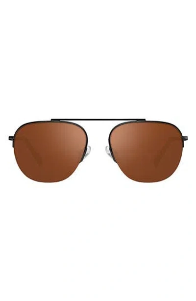Revo Annika Polarized Aviator Sunglasses In Brown