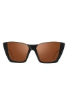 Revo Chelsea 56mm Polarized Cat Eye Sunglasses In Brown