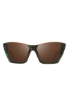 Revo Chelsea 56mm Polarized Cat Eye Sunglasses In Brown