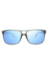 Revo Cooper 65mm Polarized Wrap Sunglasses In Blue