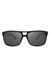 Revo Cooper 65mm Polarized Wrap Sunglasses In Black