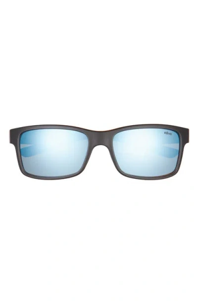Revo Crawler 59mm Polarized Rectangular Sunglasses In Black