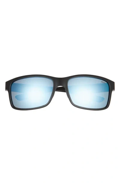 Revo Crawler Xl 64mm Oversize Rectangular Polarized Sunglasses In Blue