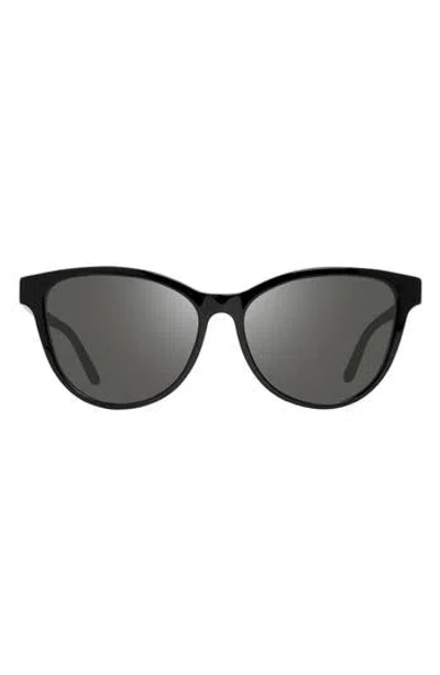 Revo Daphne 56mm Oval Polarized Sunglasses In Black