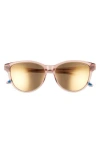 Revo Daphne 56mm Oval Polarized Sunglasses In Crystal Mauve/gold