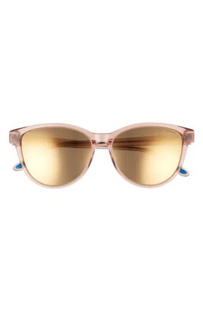 Revo Daphne 56mm Oval Polarized Sunglasses In Crystal Mauve/gold