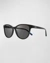 Revo Daphne Oversized Acetate Cat-eye Sunglasses In Black