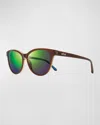 Revo Daphne Oversized Acetate Cat-eye Sunglasses In Brown