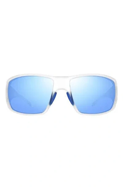 Revo Dune 72mm Square Wrap Sunglasses In Blue