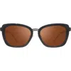 Revo Eva 63mm Polarized Wrap Sunglasses In Brown