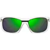 Revo Genesis 57mm Polarized Rectangular Sunglasses In Crystal