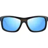 Revo Genesis 57mm Polarized Rectangular Sunglasses In Black