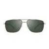 Revo Gold Ray Titanium-blend Rectangular Sunglasses In Gold