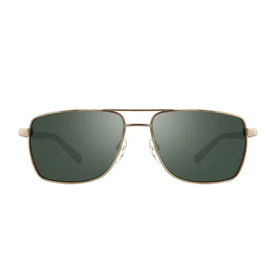 Revo Gold Ray Titanium-blend Rectangular Sunglasses