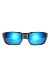 Revo Jasper 61mm Rectangular Polarized Sunglasses In Blue