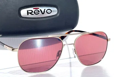 Pre-owned Revo Logan Satin Gold Polarized Drive Red Lens Sunglass 1226 04 Go