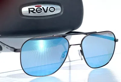 Pre-owned Revo Logan Satin Gunmetal Polarized Blue Water Lens Sunglass 1226 00 Bl