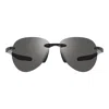 Revo Men's Descend A Black Graphite Polarized Aviator Sunglasses In Grey