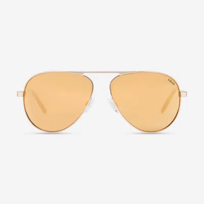 Revo Metro Silver & Champagne Aviator Sunglasses Re116304ch In Yellow