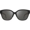 Revo Perry 55mm Polarized Cat Eye Sunglasses In Black