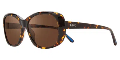 Revo Re 1102 Sammy Polarized 02br Women's Sunglasses Tortoiseshell Size 56 In Brown