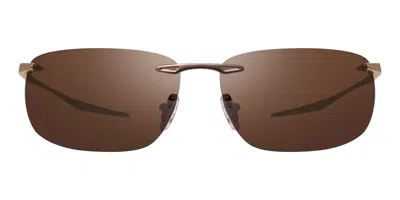 Revo Re 1170 Descend Z 02 Br Men's Sunglasses Brown Size 64 In Satin Brown