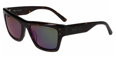 Revo Re 1241 Indigo Polarized 02 Gn Women's Sunglasses Tortoiseshell Size 56 In Brown