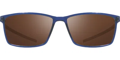 Revo Re 1274 Caspar Polarized 05br Men's Sunglasses Blue Size 55