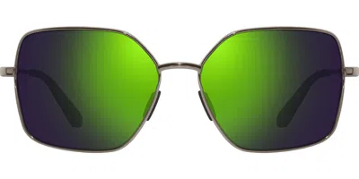 Revo Re 1280 Bella Polarized 00gn Women's Sunglasses Gunmetal Size 57 In Green