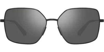 Revo Re 1280 Bella Polarized 01gy Women's Sunglasses Black Size 57 In Gray