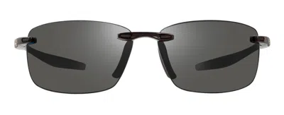 REVO RE 4059 01 GY DESCEND N S RECTANGLE SUNGLASSES