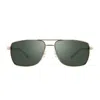 Revo Gold Ray Titanium-blend Rectangular Sunglasses In Green
