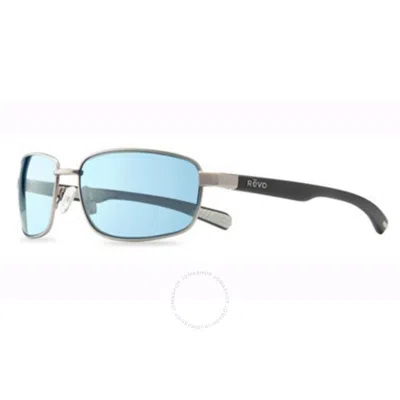 Revo Shotshell Blue Water Polarized Rectangular Men's Sunglasses Re 1017 00 Bl 60 In Metallic