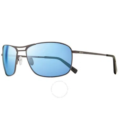 Revo Surge Blue Water Rectangular Unisex Sunglasses Re 1138 00 Bl 62