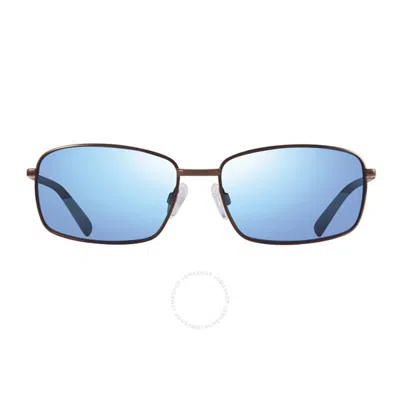Revo Tate Blue Water Polarized Rectangular Men's Sunglasses Re 1079 00 Bl 61