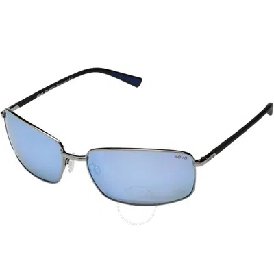 Revo Tate Graphite Rectangular Unisex Sunglasses Re 1079 00 Gy 61 In Blue