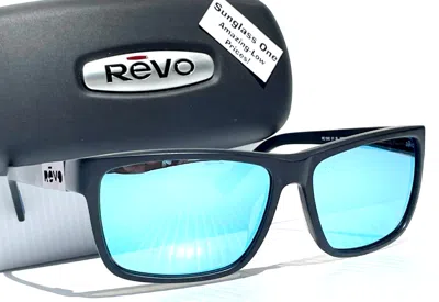 Pre-owned Revo Winston Matte Black Polarized Blue Lens Sunglass 1242 01 Bl