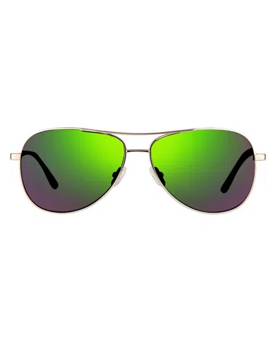 Revo Women's Lifestyle Relay Petite Sunglasses In Gold And Evergreen In Multi