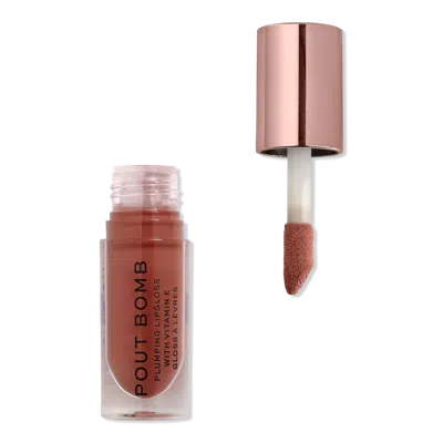 Revolution Beauty Original Pout Bomb Plumping Gloss - Cookie In Brown