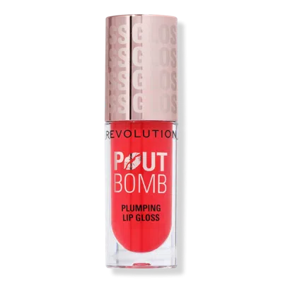Revolution Beauty Pout Bomb Plumping Gloss - Cherry Sheer Red