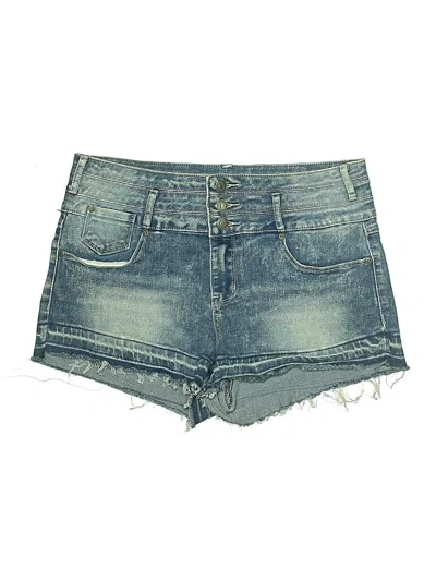 Pre-owned Revolution By Revolt Denim Shorts In Blue