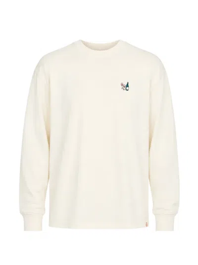 Revolution Now Embroidered-motif Crew-neck Sweater In White