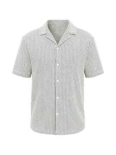 Revolution Short-sleeved Cuban Shirt In Gray