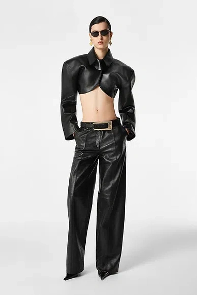 Revolve Los Angeles Agnes Leather Pant In Black