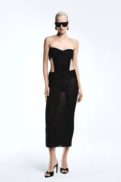 Revolve Los Angeles Colette Midi Dress In Black